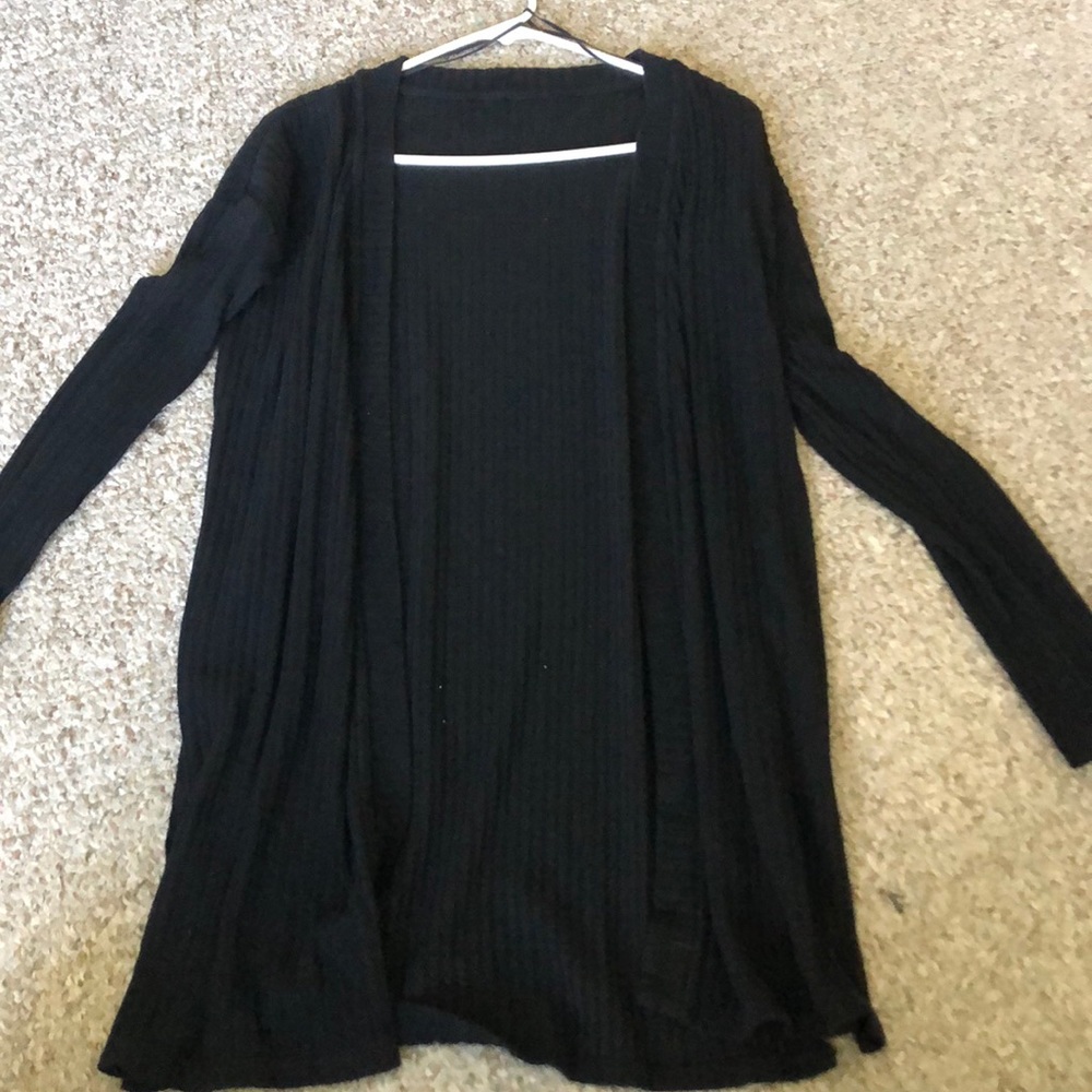black cardigan